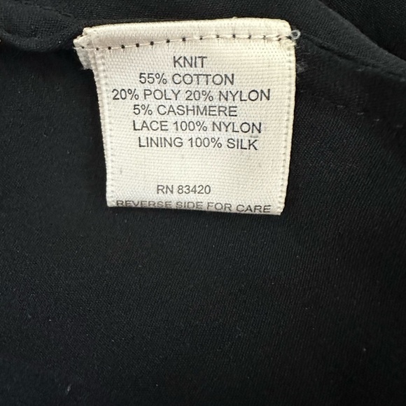 Cluny Black Sleeveless Dress, lace détails on bottom, size M - Picture 5 of 10